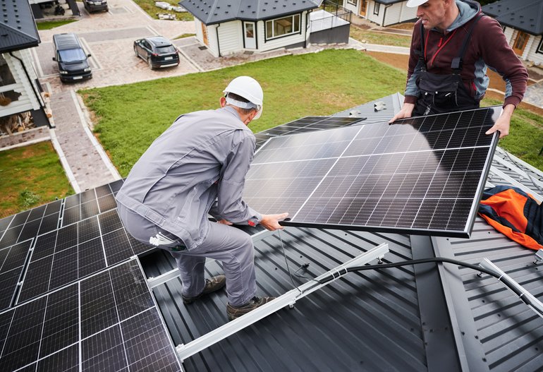 Home EV charger powered by solar